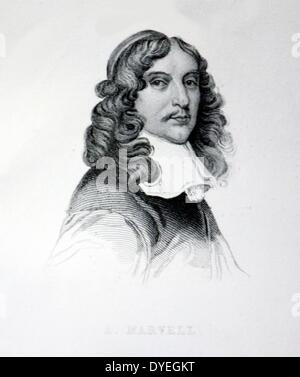 Andrew Marvell (1621-1678) war ein englischer metaphysischen Dichter und Politiker, der im Unterhaus zu verschiedenen Zeiten saß zwischen 1659 und 1678. Stockfoto