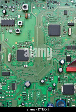 Detail der integrierten Platine mit chip Stockfoto