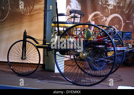 Der Benz Patent-Motorwagen (oder Auto), erbaut im Jahre 1886, als das erste Automobil; (Fahrzeug durch einen Motor angetrieben werden). Stockfoto