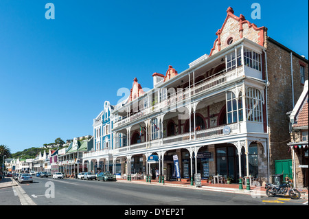 Simons Town, viktorianischen Häusern auf St. George's Street, Western Cape, Südafrika Stockfoto