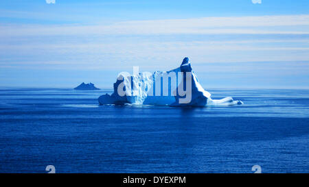 Eisberge in der Nähe von Qaqortoq; Grönland. Stockfoto