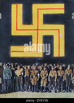 Deutschland, eine Rallye zu Clebrate kommen an die Macht der Nazi-Partei im Januar 1933, Deutschland Stockfoto