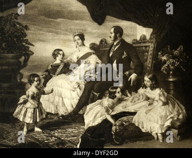 Königin Victoria 1819-1861 1819-1901 Prince Consort und Kinder. um 1860 aus dem Bild von F Winterhalter am Buckingham Palace Stockfoto