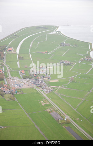 Historische Insel Marken, Niederlande von oben Stockfoto