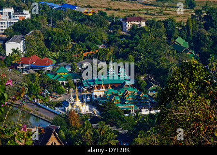 Thailand, Mae Hong Son, Wat Chong Klang auf der Nong Chong Kham Stockfoto