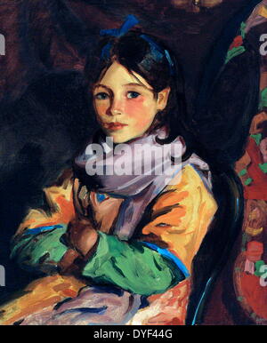 Portrait von Maria Agnes, von Robert Henri. Öl auf Leinwand, ca. 1924. Amerikanische Maler, der von 1865-1929 lebte. Stockfoto