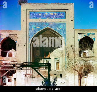 Kush-medrese, äußeren Eingang. Buchara 1863 Sergej Prokudin-Gorsky. Stockfoto