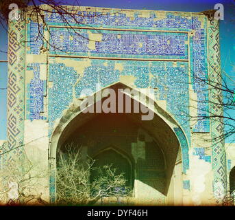 Kush-medrese, äußeren Eingang. Buchara 1863 Sergej Prokudin-Gorsky. Stockfoto