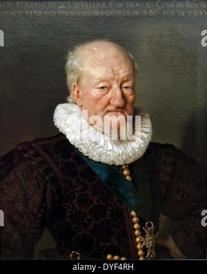 Portrait von Martin Ruze 1612. Frans Pourbus II. Stockfoto