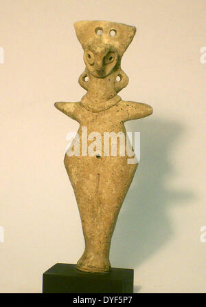 Alte Kunst: weibliche Terrakotta Figur, Nordsyrien, 2000 BC. Stockfoto