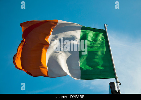 Irische Trikolore Nationalflagge Stockfoto