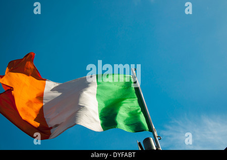 Irische Trikolore Nationalflagge Stockfoto