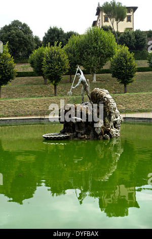 Brunnen von Neptun, der Boboli-Gärten, Florenz, Italien Stockfoto