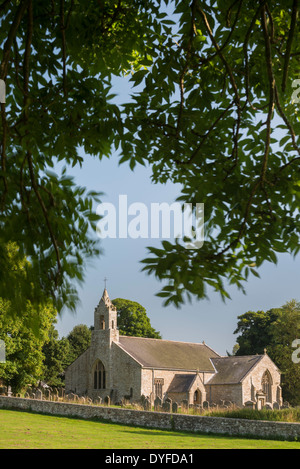 St. Cuthbert Kirche im Dorf Elsdon im Northumberland National Park, England Stockfoto