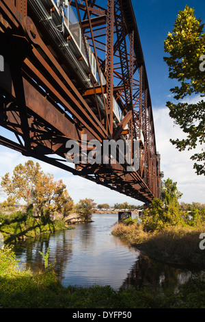 USA, Arkansas, Little Rock, William J. Clinton Presidential Library and Museum, Clinton Presidential Park-Brücke Stockfoto