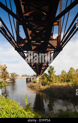 USA, Arkansas, Little Rock, William J. Clinton Presidential Library and Museum, Clinton Presidential Park-Brücke Stockfoto