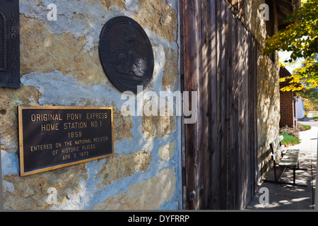 USA, Kansas, Marysville, Pony-Express-Home Station Nummer 1 Museum Stockfoto