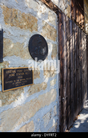 USA, Kansas, Marysville, Pony-Express-Home Station Nummer 1 Museum Stockfoto