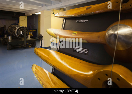 USA, Kansas, Wichita, Kansas Aviation Museum, Propeller Stockfoto