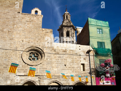 Festival-Dekorationen Plaza Lope de Vega City Zentrum Valencia, Spanien Stockfoto