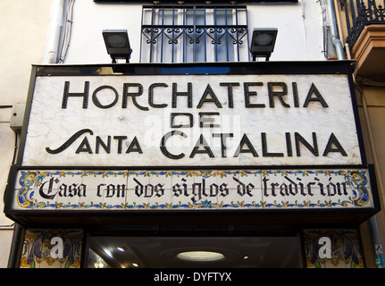 Horchateria de Santa Catalina, Valencia, Spanien Stockfoto