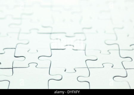 Leere weiße puzzle Stockfoto