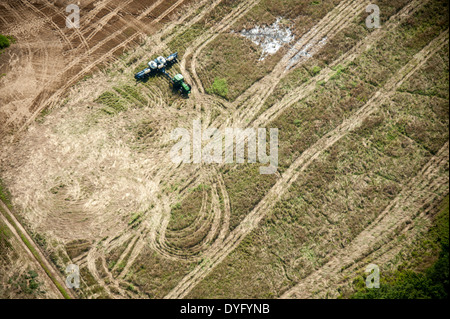 Luftbilder der östlichen Ufer Farmen Stockfoto