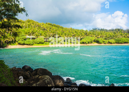 Papa'a Bay, Kauai, Hawaii Stockfoto