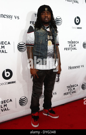 Rapper Wale besucht die Weltpremiere von "Zeit ist Illmatic" die 2014 TriBeCa Film Festival Opening Night. Stockfoto