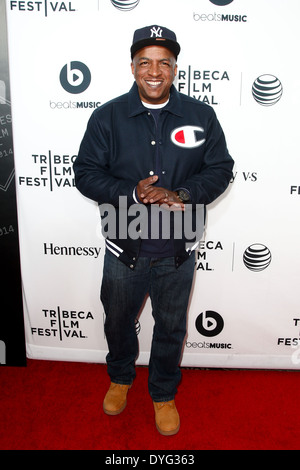 Ralph McDaniels besucht die Weltpremiere von "Zeit ist Illmatic" die 2014 TriBeCa Film Festival Opening Night. Stockfoto
