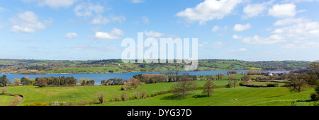 Blagdon See Somerset im Chew Valley am Rande der Mendip Hills südlich von Bristol bietet Trinkwasser panorama Stockfoto