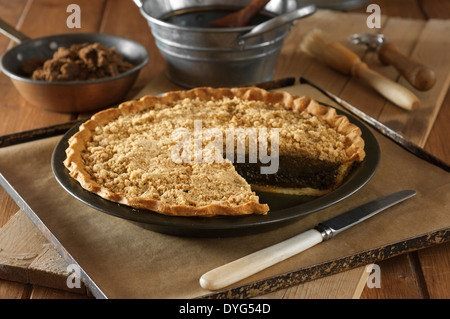 Shoo Fly Pie Pennsylvania Melasse Pie USA Food Stockfoto