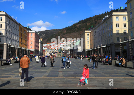 Torgallmenningen in Bergen, Norwegen Stockfoto