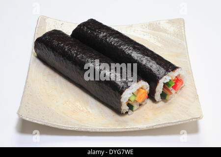 Koreanisch, Sushi gerollt Stockfoto