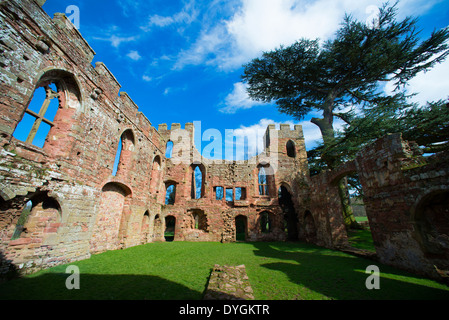 Acton Burnell Castle, ein 13. Jahrhundert Herrenhaus nahe dem Dorf von Acton Burnell in Shropshire, England. Stockfoto