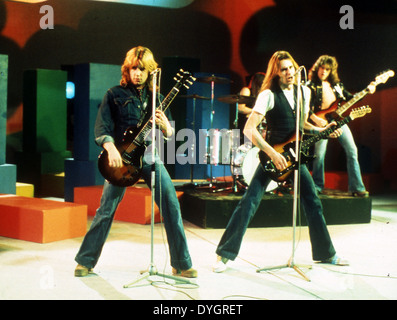 STATUS QUO-UK-Rock-Gruppe über 1971. aus l: Rick Parfitt, Francis Rossi, Alan Lancaster Stockfoto