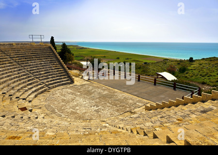 Historische römische Theater von Kourion auf der Insel Zypern. Stockfoto