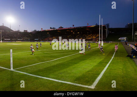 Bradford, UK. 17. April 2014. Gesamtansicht der Odsal Stadion während des Super-League-Spiels zwischen Bradford Stiere und Leeds Rhinos. Bildnachweis: Aktion Plus Sport/Alamy Live-Nachrichten Stockfoto