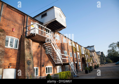 19. Jahrhunderts umgewandelt Industriebauten, Freizeit, Einkaufen, wohnen, kulturelle Nutzung, Snape Maltings, Suffolk, England Stockfoto