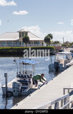 Uferpromenade in Punta Gorda, Florida, USA Stockfoto