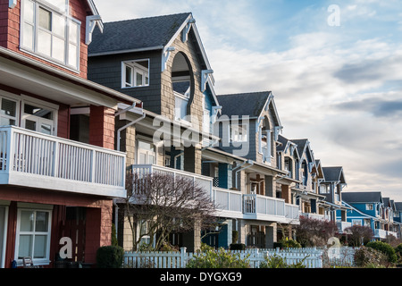 Eine Reihe von eine neue Häuser in Richmond, Britisch-Kolumbien Stockfoto