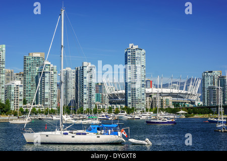 Wohngebiet in Downtown Vancouver. Stockfoto