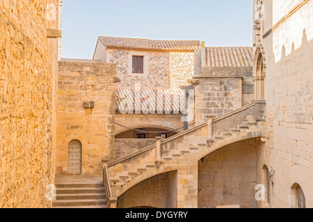 Poblet in Spanien in der Nähe von Barcelona. Kloster Santa Maria de Poblet ist UNESCO-Weltkulturerbe. Stockfoto