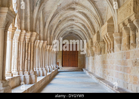 Poblet in Spanien in der Nähe von Barcelona. Kloster Santa Maria de Poblet ist UNESCO-Weltkulturerbe. Stockfoto