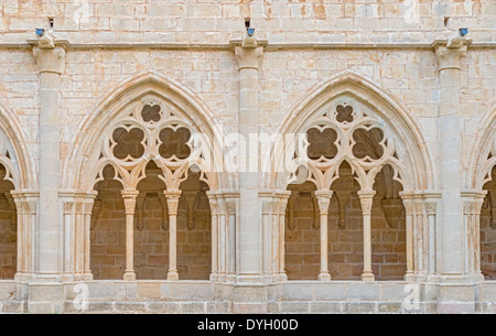 Poblet in Spanien in der Nähe von Barcelona. Kloster Santa Maria de Poblet ist UNESCO-Weltkulturerbe. Stockfoto