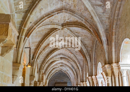 Poblet in Spanien in der Nähe von Barcelona. Kloster Santa Maria de Poblet ist UNESCO-Weltkulturerbe. Stockfoto