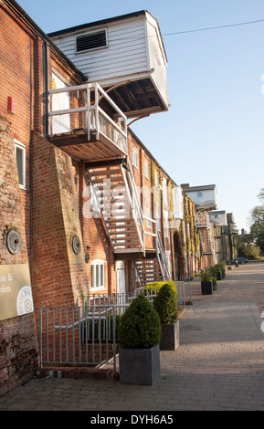 19. Jahrhunderts umgewandelt Industriebauten, Freizeit, Einkaufen, wohnen, kulturelle Nutzung, Snape Maltings, Suffolk, England Stockfoto