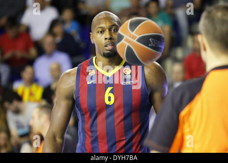 Barcelona, Spanien. 17. April 2014. BARCELONA Spanien-17 Apr.Joey Dorsey im zweiten Spiel der Viertelfinale der Euroleague Basketball-Spiel zwischen FC Barcelona und Galatasaray, spielte im Palau Blaugrana, die 17. April 2014 Foto: Joan Valls/Urbanandsport/Nurphoto Credit: Joan Valls/NurPhoto/ZUMAPRESS.com/Alamy Live News Stockfoto