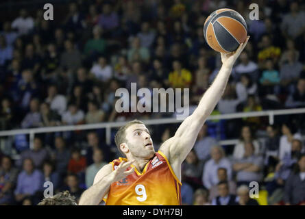 Barcelona, Spanien. 17. April 2014. BARCELONA Spanien-17 Apr. Manuchar Markoishvili in der zweiten Partie des Viertelfinale der Euroleague Basketball-Spiel zwischen FC Barcelona und Galatasaray, spielte im Palau Blaugrana, die 17. April 2014 Foto: Joan Valls/Urbanandsport/Nurphoto Credit: Joan Valls/NurPhoto/ZUMAPRESS.com/Alamy Live News Stockfoto