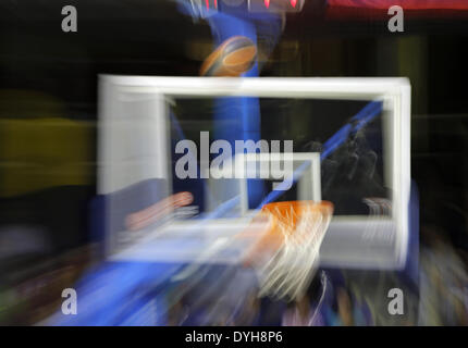 Barcelona, Spanien. 17. April 2014. BARCELONA Spanien-17 Apr. zweite entsprechen, der das Viertelfinale der Euroleague Basketball-Spiel zwischen FC Barcelona und Galatasaray spielte im Palau Blaugrana, die 17. April 2014 Foto: Joan Valls/Urbanandsport/Nurphoto Credit: Joan Valls/NurPhoto/ZUMAPRESS.com/Alamy Live News Stockfoto